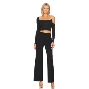 New! SPANX smooth™ PerfectFit Ponte Wide Leg Pant Classic Black Petite Size Xs